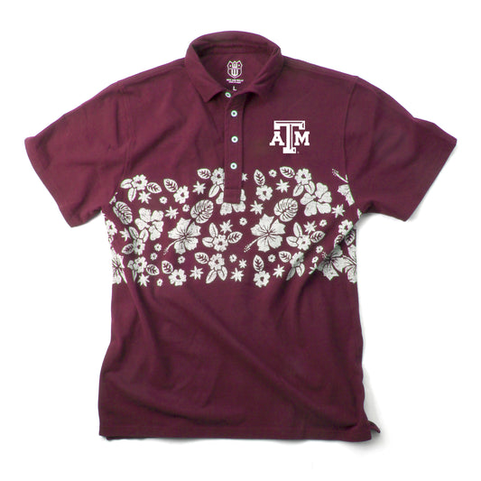 Texas A&M Aggies Floral SS Pique Polo