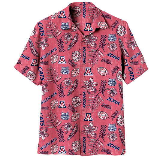 Arizona Wildcats Men's Vintage Floral Shirt