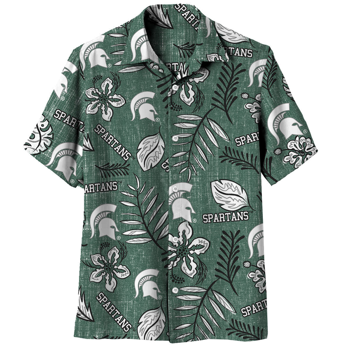 Michigan State Spartans Men's Vintage Floral Shirt