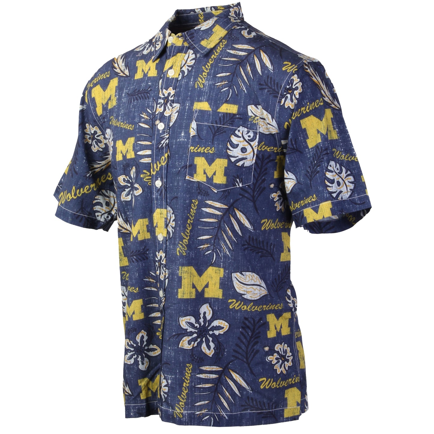 Michigan Wolverines Men's Vintage Floral Shirt