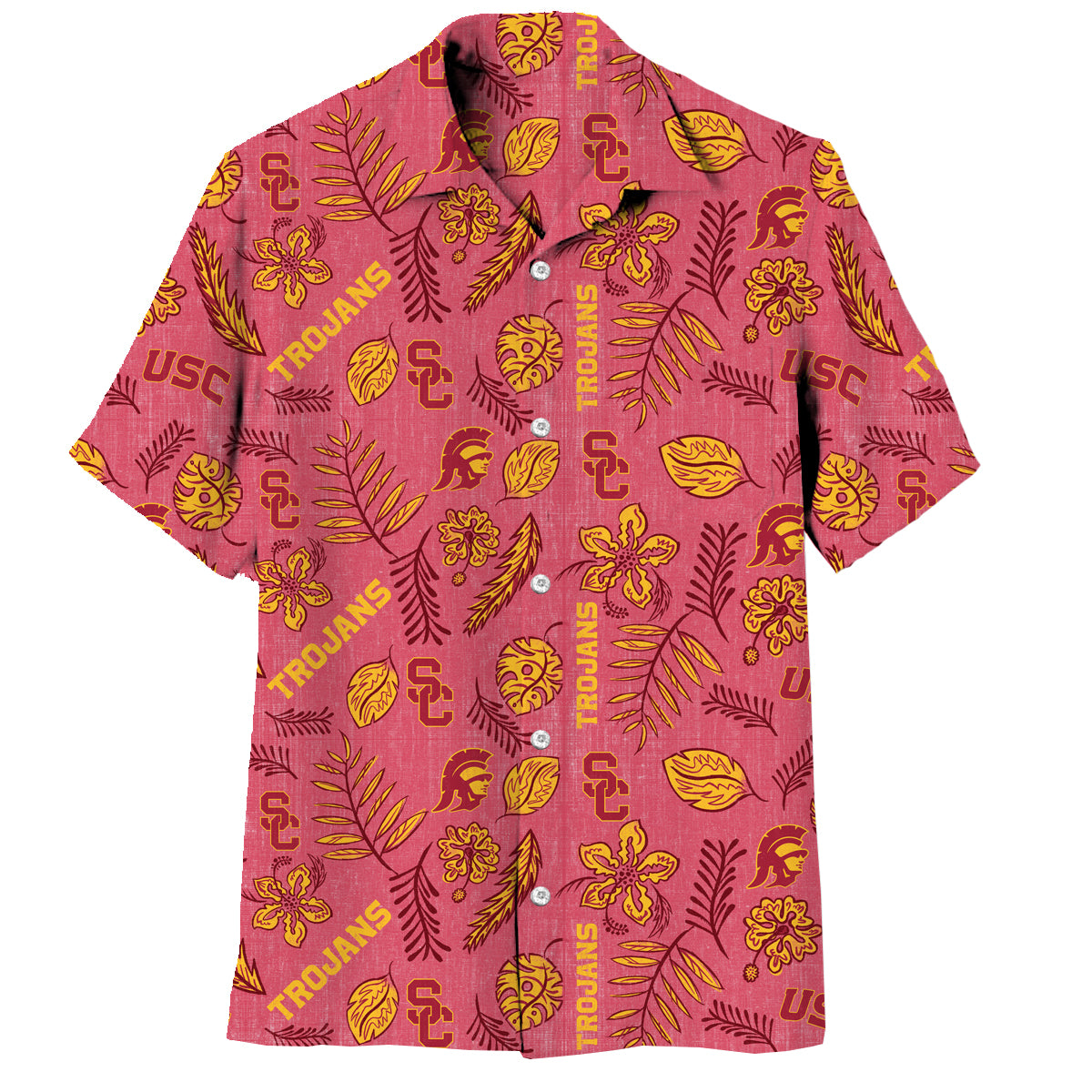 Southern Cal Trojans Men's Vintage Floral Shirt