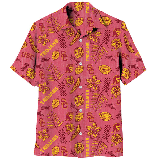 Southern Cal Trojans Men's Vintage Floral Shirt