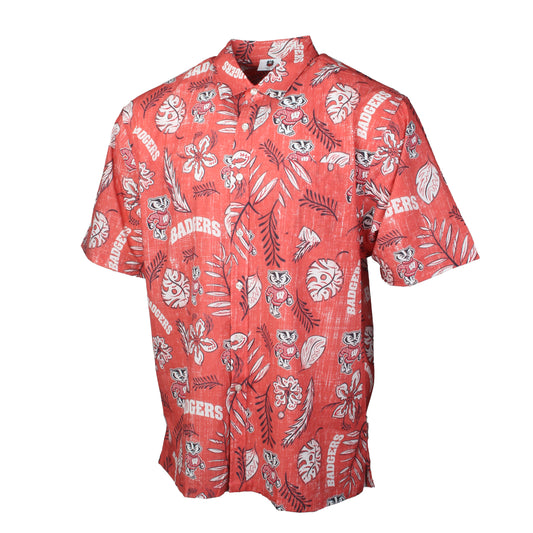 Wisconsin Badgers Men's Vintage Floral Shirt