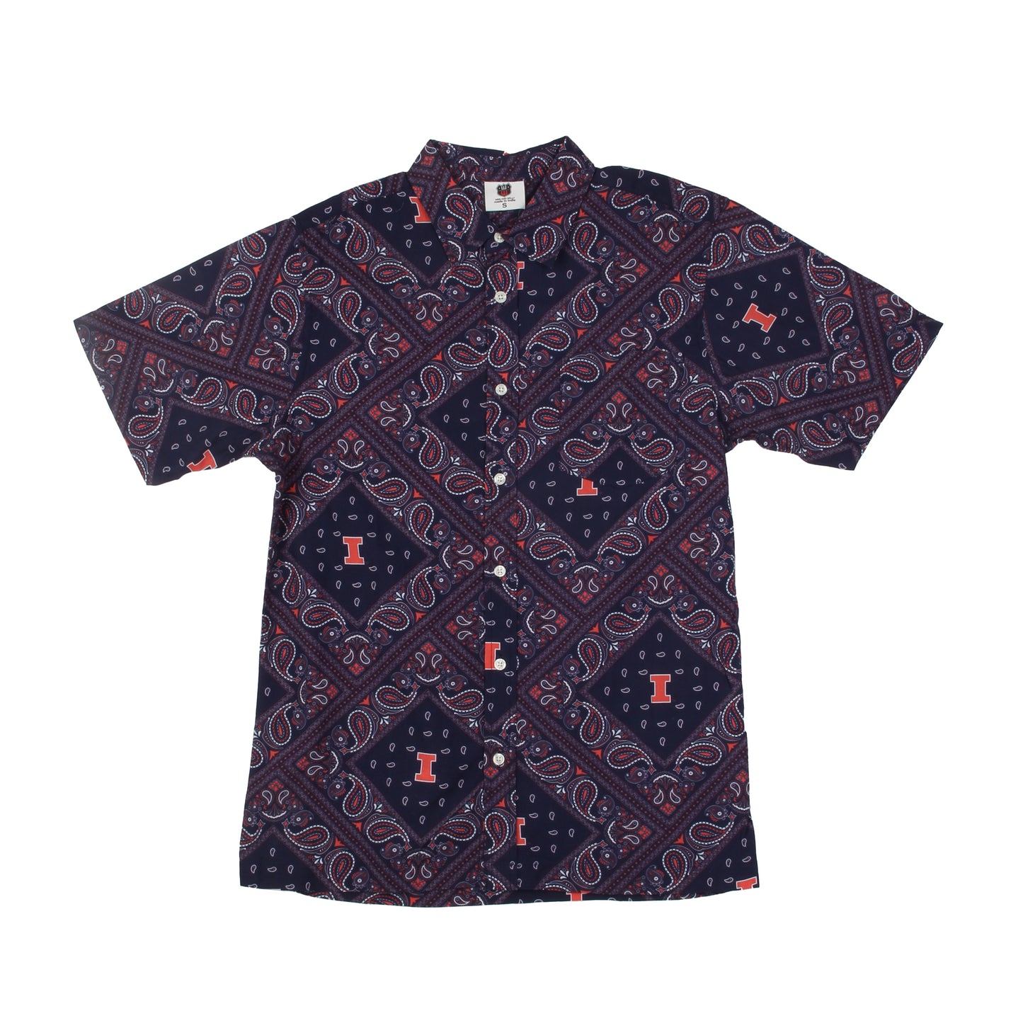 Illinois Fighting Illini Men's Bandana Paisley Shirt