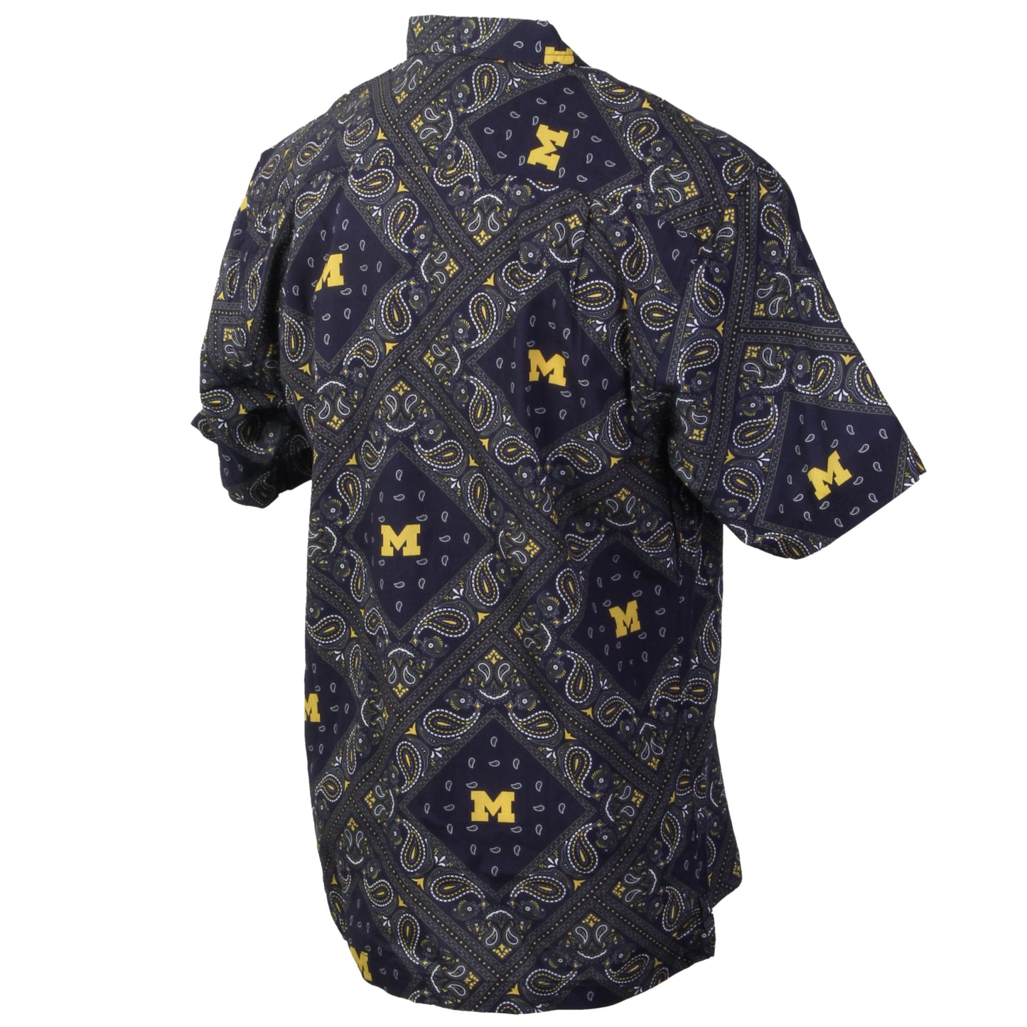 Michigan Woverines Men's Bandana Paisley Shirt