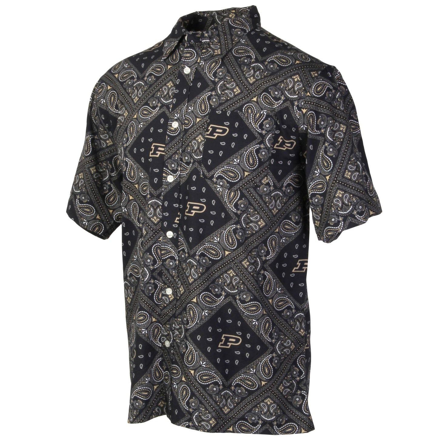 Purdue Boilermakers Men's Bandana Paisley Shirt