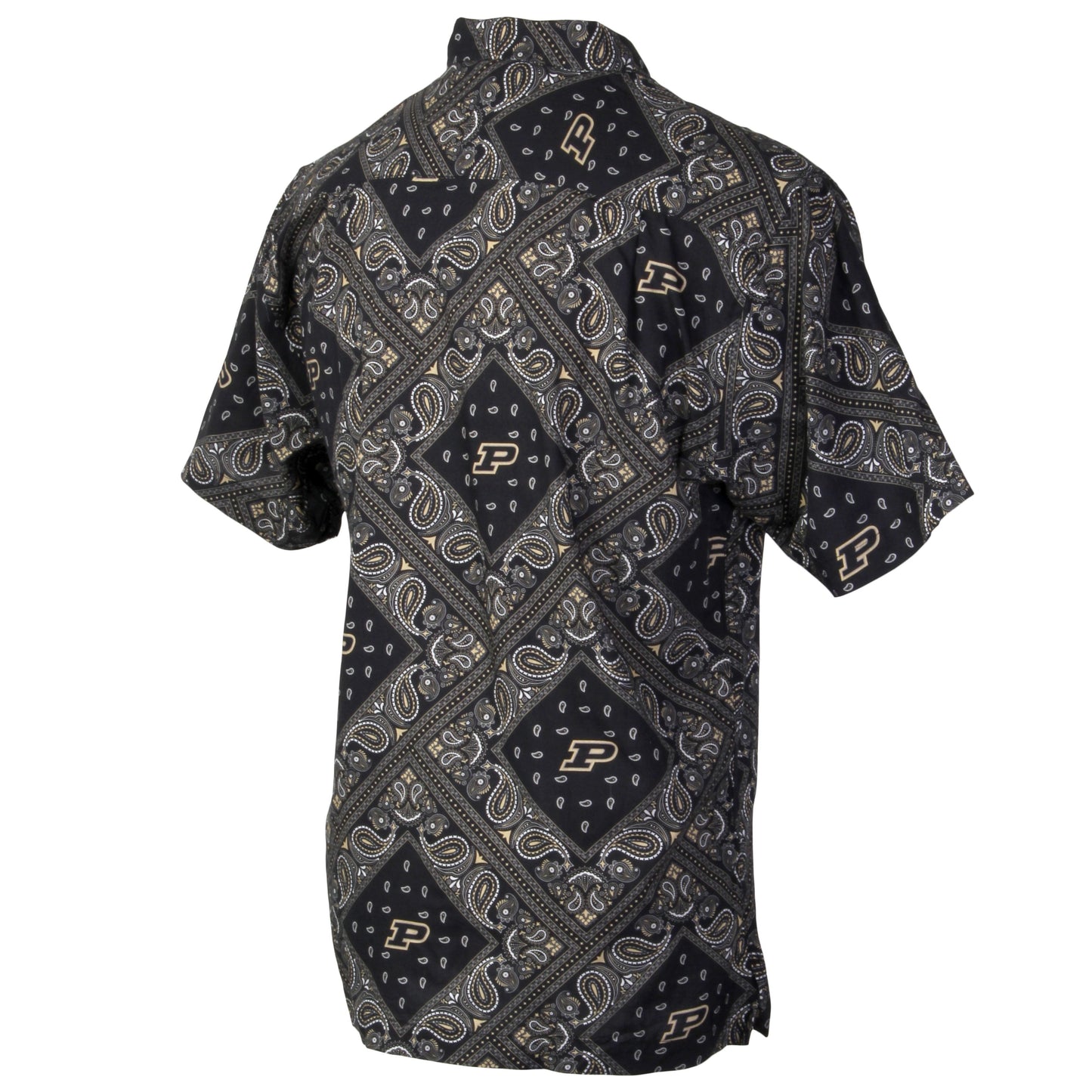 Purdue Boilermakers Men's Bandana Paisley Shirt