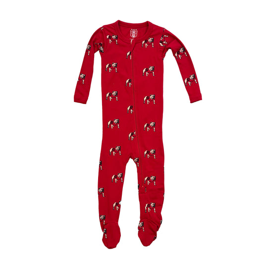 Georgia Bulldogs Infant Allover Print Zip Sleeper