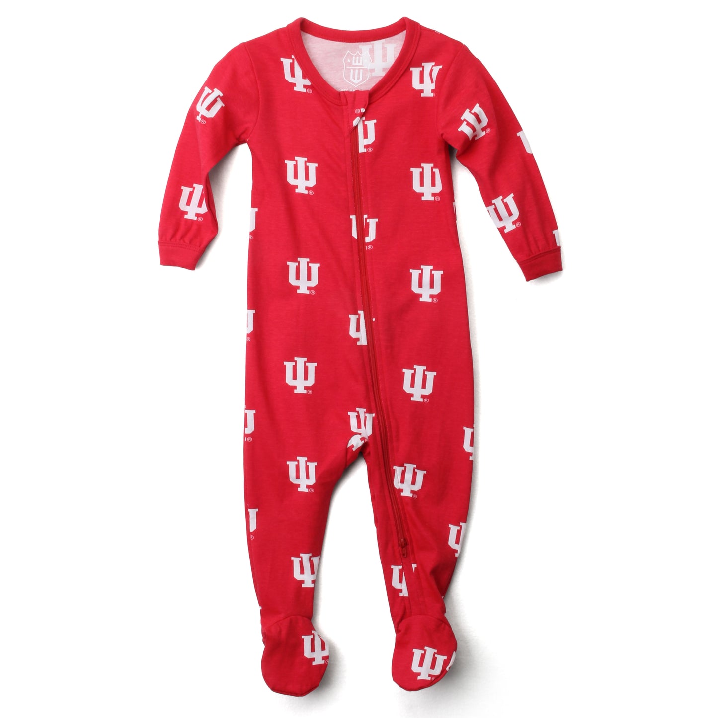 Indiana Hoosiers Infant Allover Print Zip Sleeper