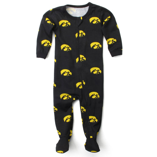 Iowa Hawkeyes Infant Allover Print Zip Sleeper