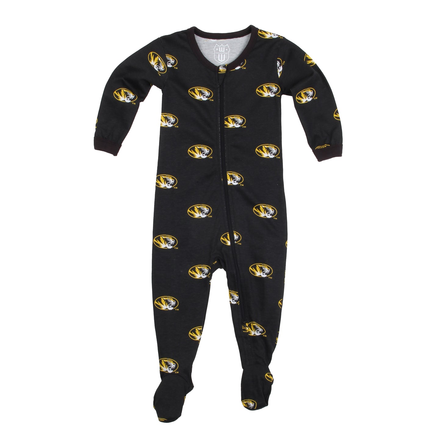 Missouri Tigers Infant Allover Print Zip Sleeper