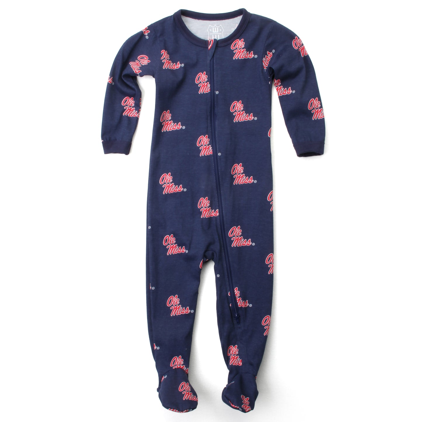 Ole Miss Rebels Infant Allover Print Zip Sleeper