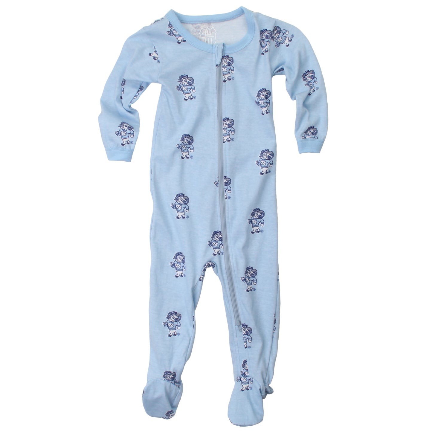 North Carolina Tar Heels Infant Allover Print Zip Sleeper