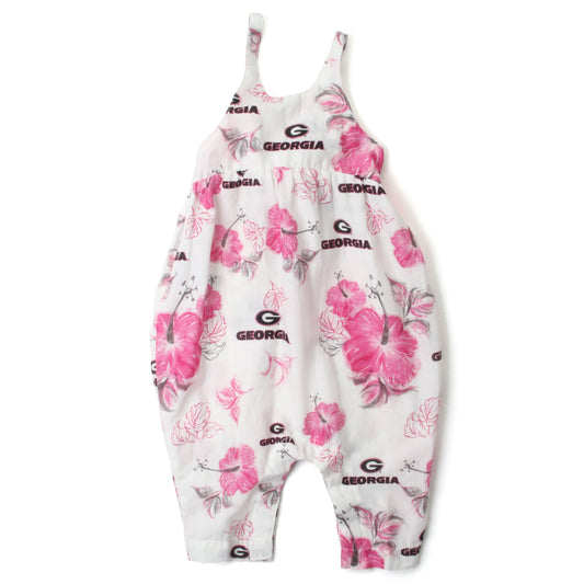 Georgia Bulldogs Infant Floral Overall Romper