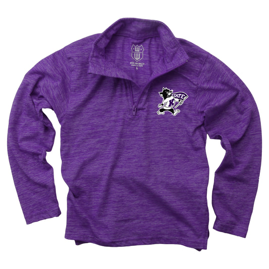 Kansas State Wildcats Youth Boys Quarter Zip CY Top