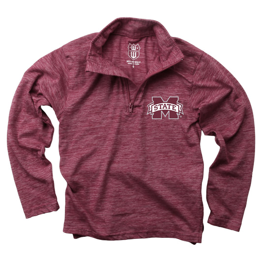 Mississippi State Bulldogs Youth Boys Quarter Zip CY Top