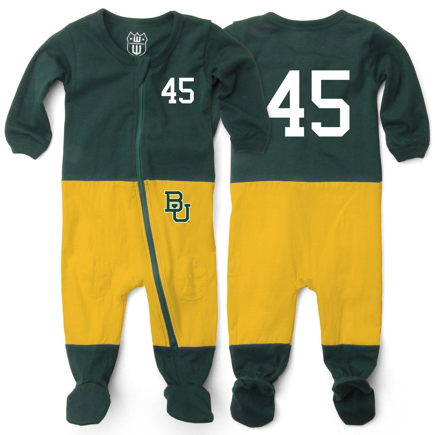 Wes & Willy  Baylor Bears Football PJ Infant Footie