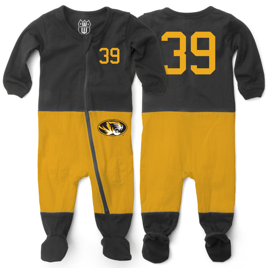 Missouri Tigers Infant Football PJ Footie