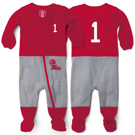 Ole Miss Rebels Infant Football PJ Footie