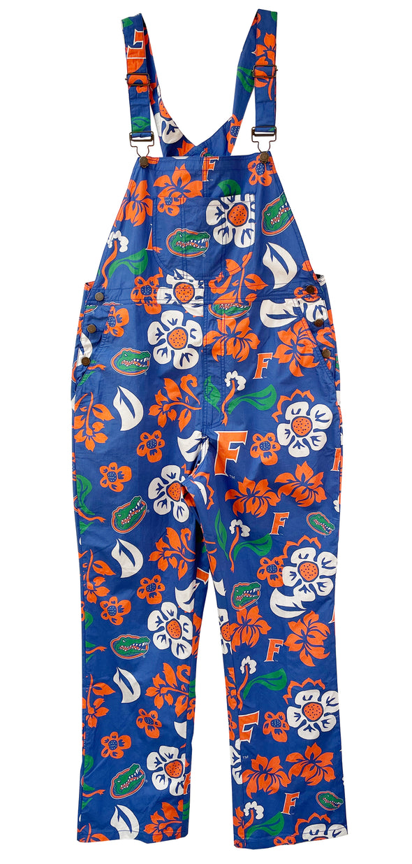Wes and Willy Florida Gators Men's Floral Overalls
