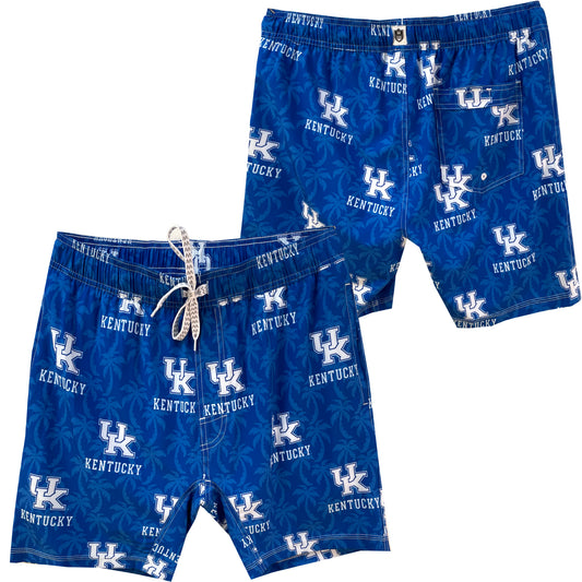 Kentucky Wildcats Men's Palm Tree Tech Swim Trunks