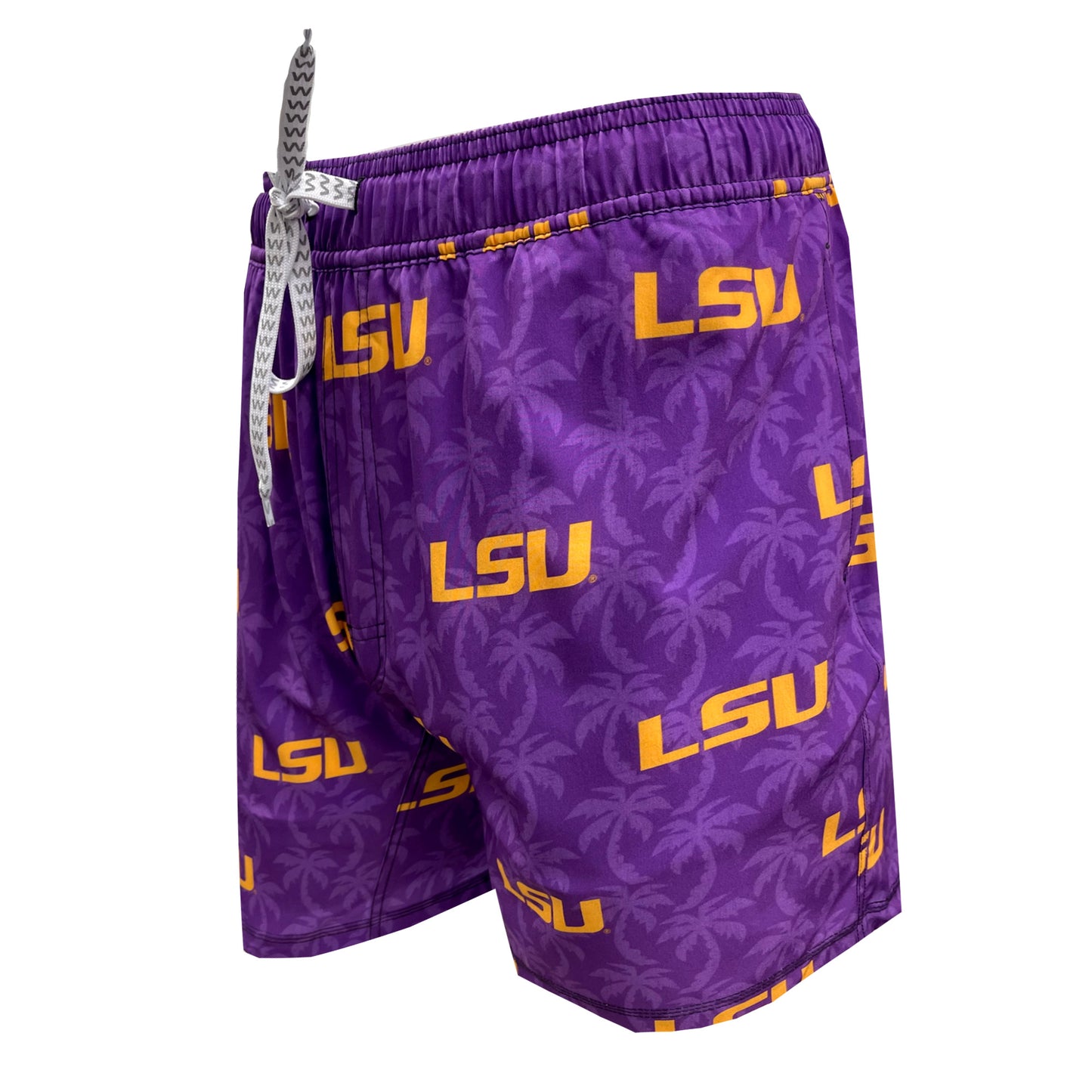 LSU Tigers Men's Palm Tree Tech Swim Trunks