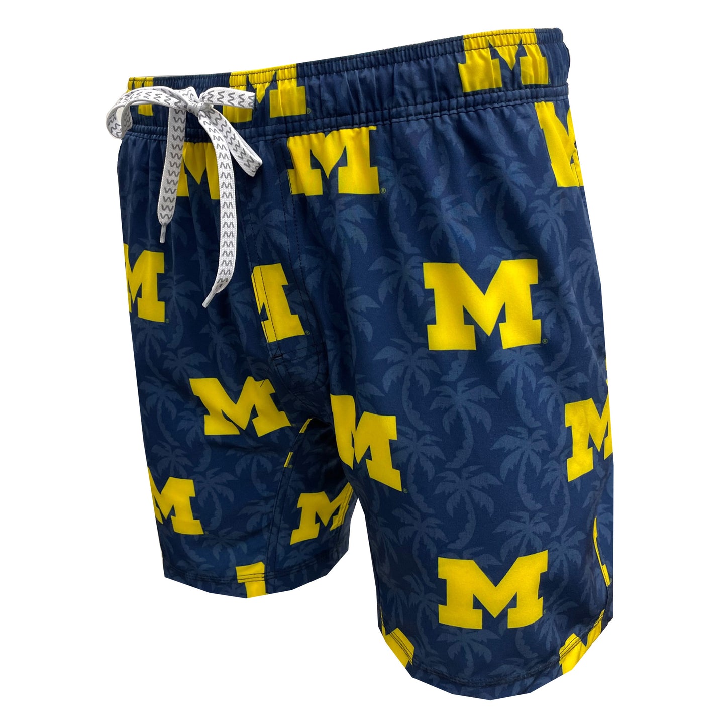 Michigan Wolverines Men's Palm Tree Tech Swim Trunks