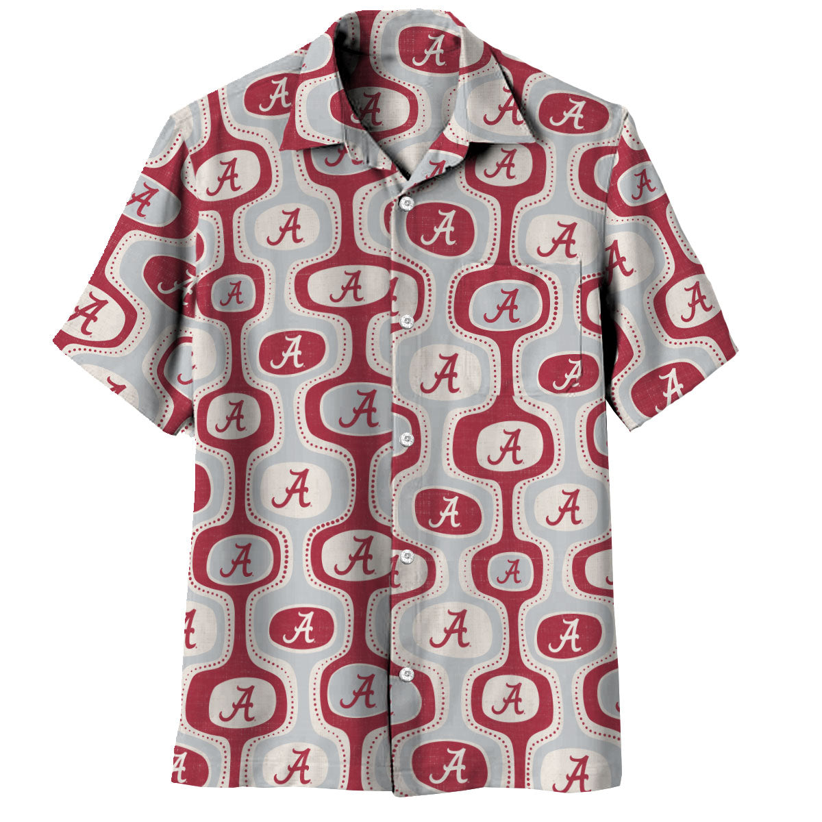 Alabama Crimson Tide Men's Cabana Short Sleeve Shirt