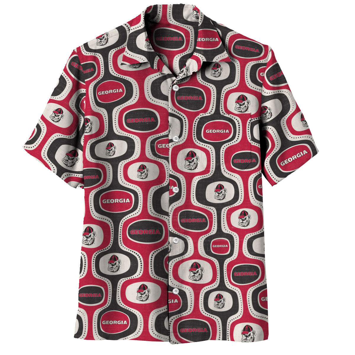 Georgia Bulldogs Men's Cabana Short Sleeve Shirt