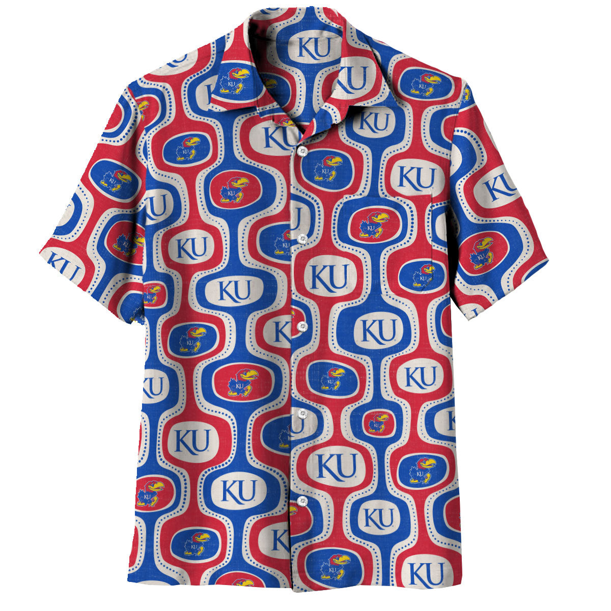 Kansas Jayhawks Men's Cabana Short Sleeve Shirt