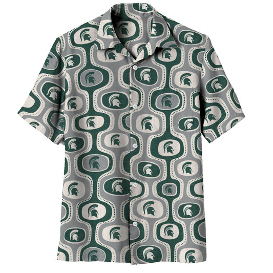 Michigan State Spartans Men's Cabana Short Sleeve Shirt