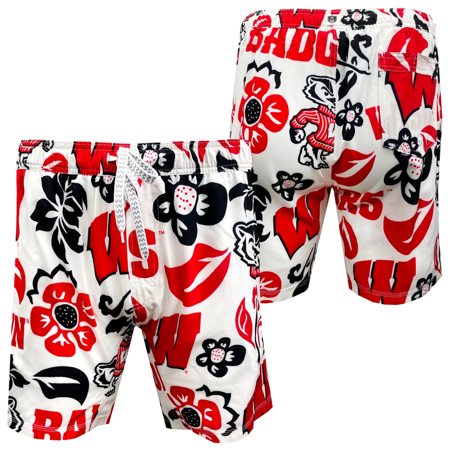 Wisconsin Badgers Men's Vault Tech Swim Trunks