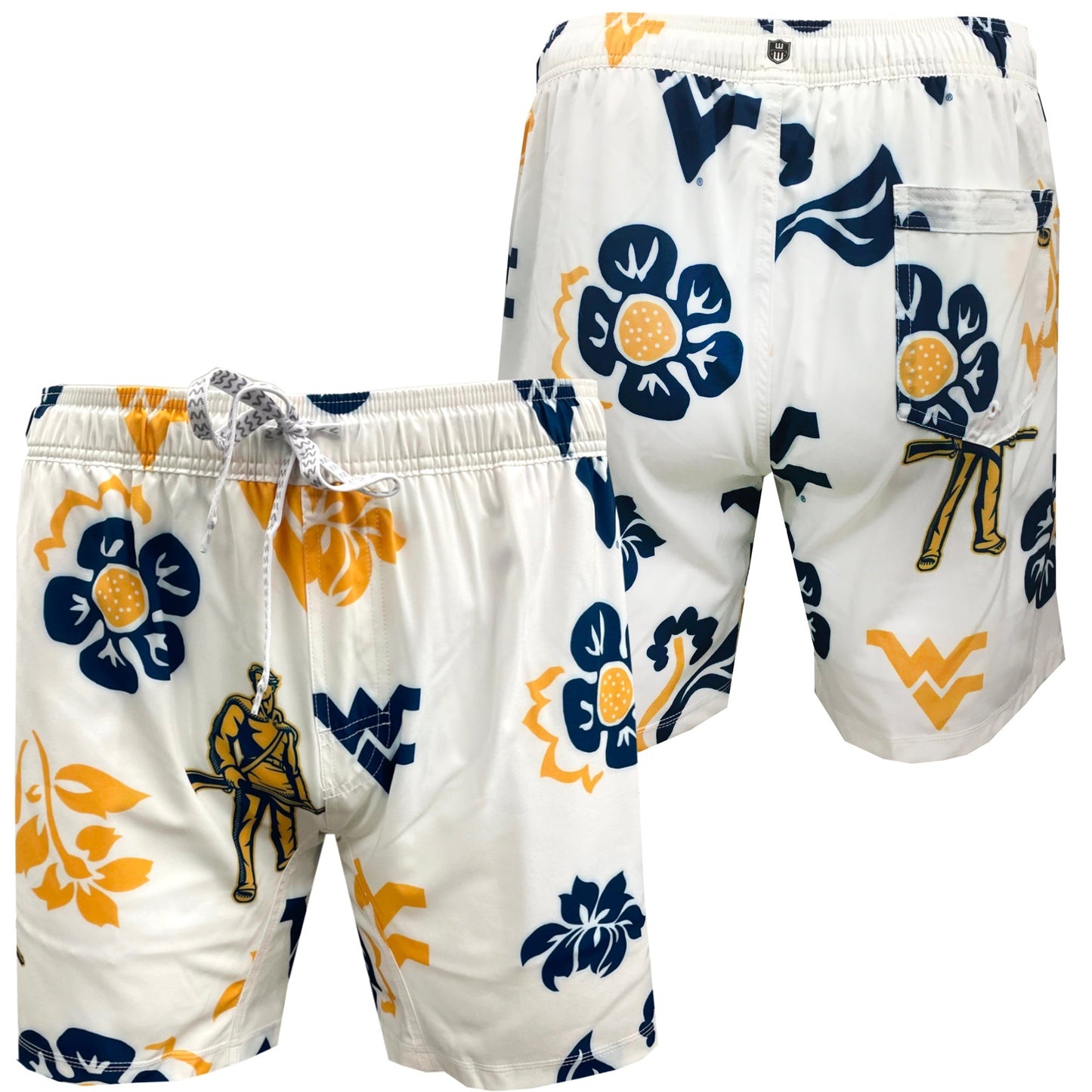 West Virginia Mountaineers Mens Vault tech Swim Trunks