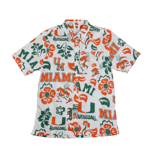 Miami Hurricanes Men's Vault Floral Shirt