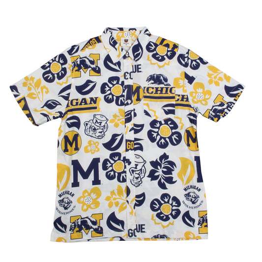 Michigan Wolverines Men's Vault Floral Shirt