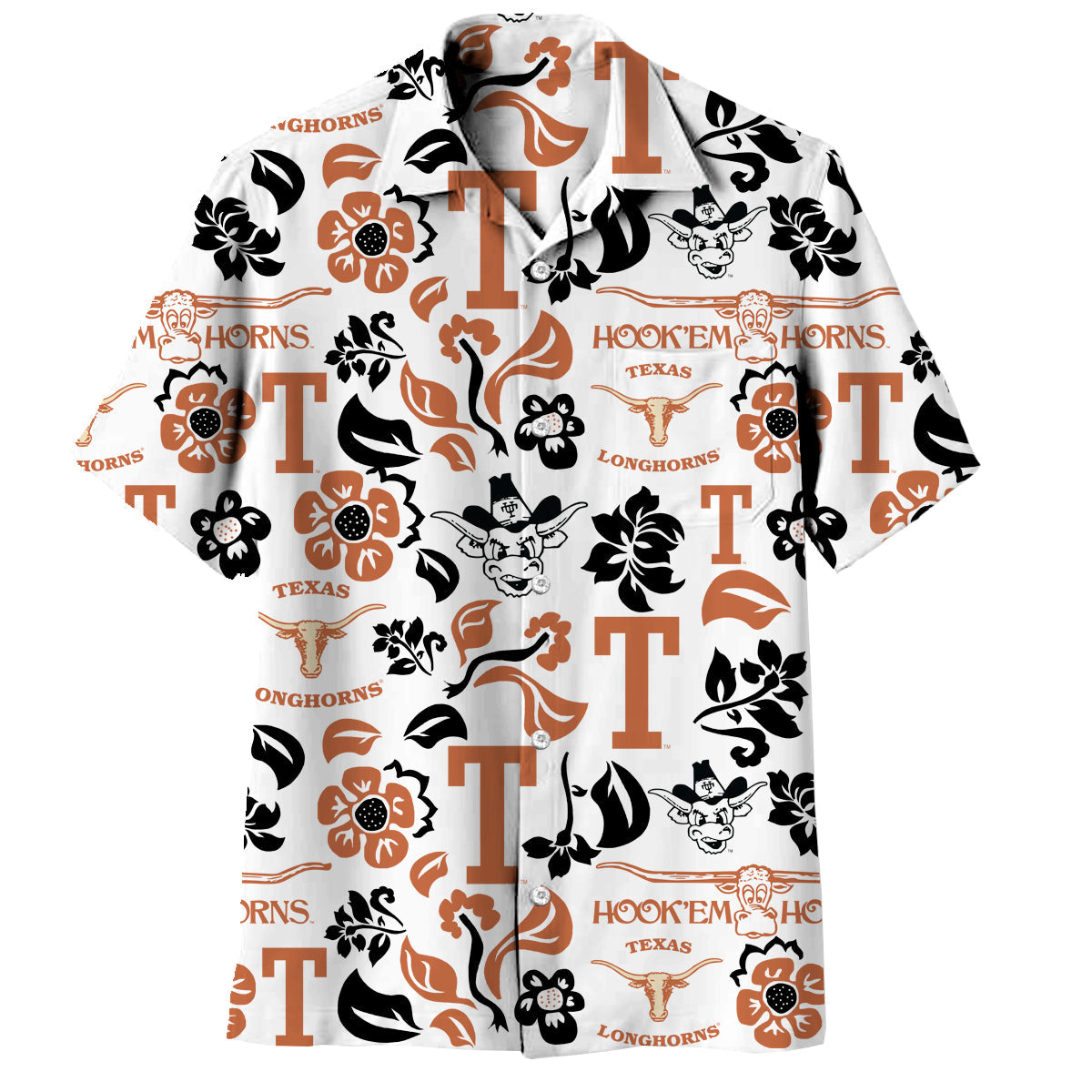 Texas Longhorns Mens Vault Floral Shirt