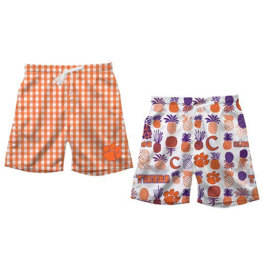 Clemson Tigers Men's Reversible Swim Trunk