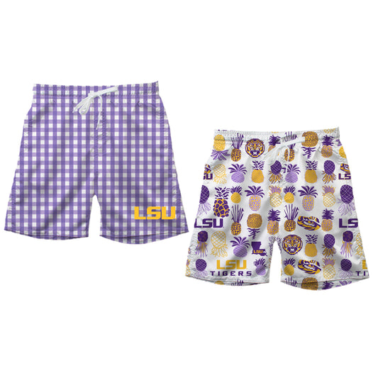 LSU Tigers Men's Reversible Swim Trunk