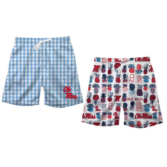 Ole Miss Rebels Men's Pineapple Swim Trunks