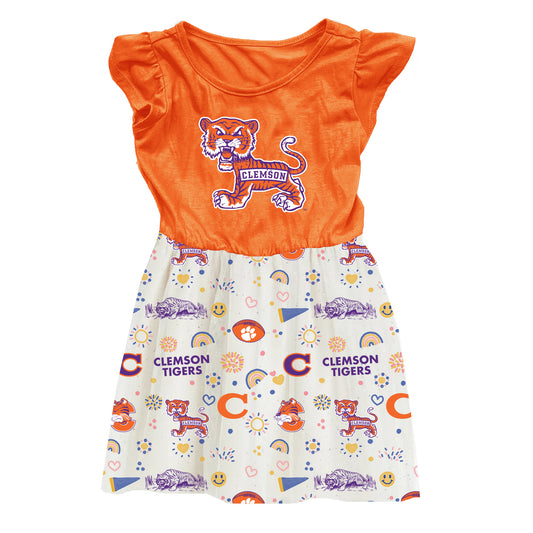 Clemson Tigers Youth Girls Princess Dress