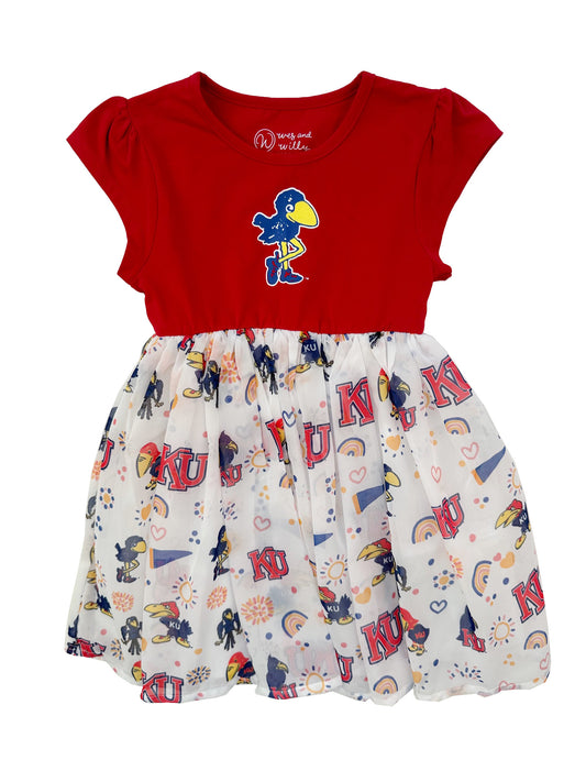 Kansas Jayhawks Youth Girls Princess Dress