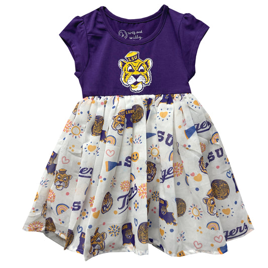 LSU Tigers Youth Girls Princess Dress