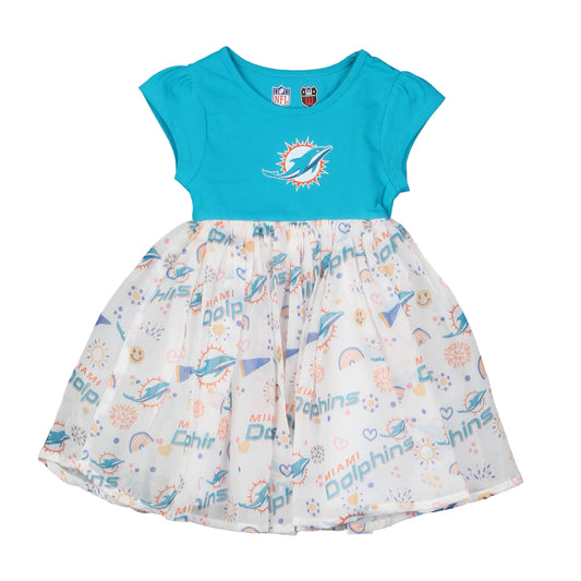 Miami Dolphins NFL Youth Girls Princess Dress