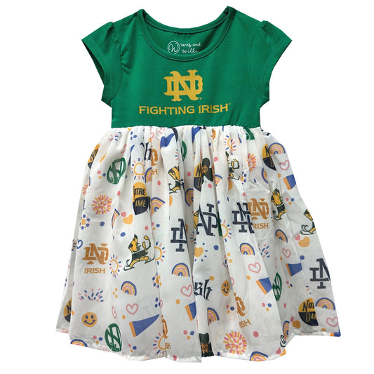 Notre Dame Fighting Irish Youth Girls Princess Dress