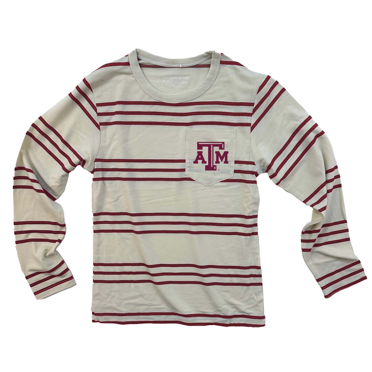 Texas A&M Aggies Youth Boys Stripe LS Tee