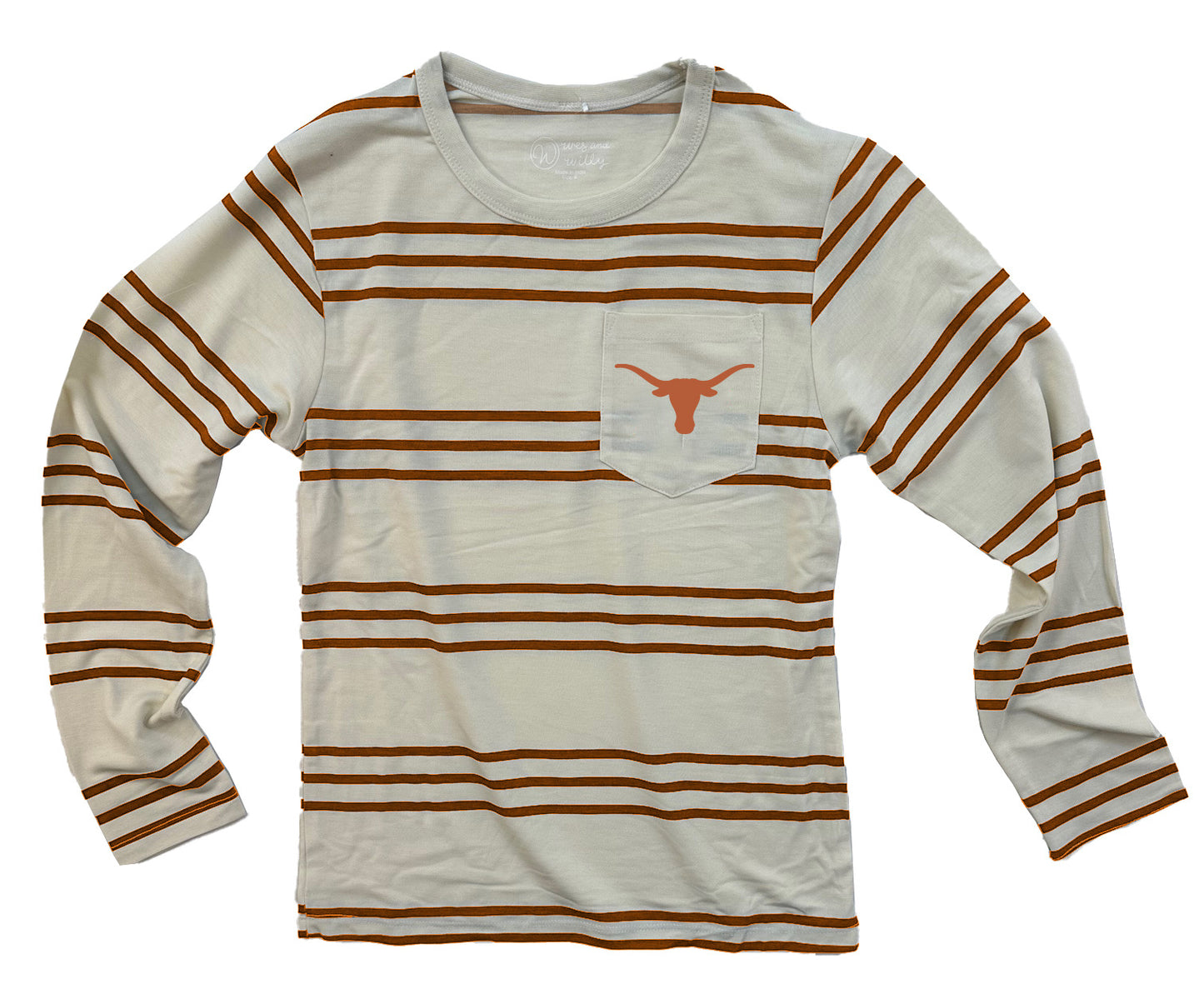 Texas Longhorns Youth Boys Stripe LS Tee