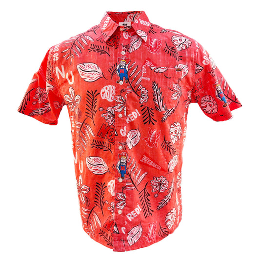 Nebraska Cornhuskers Men's Vintage Floral Shirt