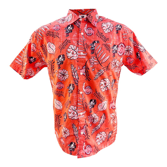 Ohio State Buckeyes Men's Vintage Floral Shirt