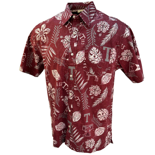 Texas A&M Aggies Men's Vintage Floral Shirt