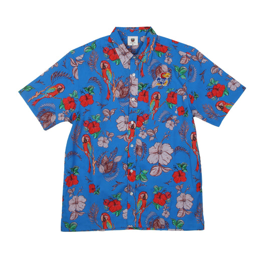 Kansas Jayhawks Men's Parrot Button Shirt